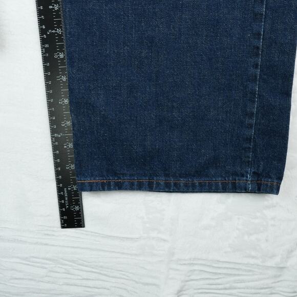 Levis 569 Jeans Mens 36x34 Blue Loose Straight Leg 100% Cotton Dark Wash Denim - Picture 10 of 14